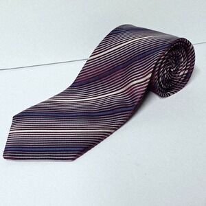 XMI All Silk Striped Necktie‎ Imported From Italy Handmade in USA